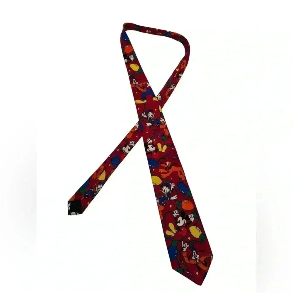 Vintage Disney Mickey Goofy Donald Pluto Christmas Lights Tie Mickey Korea